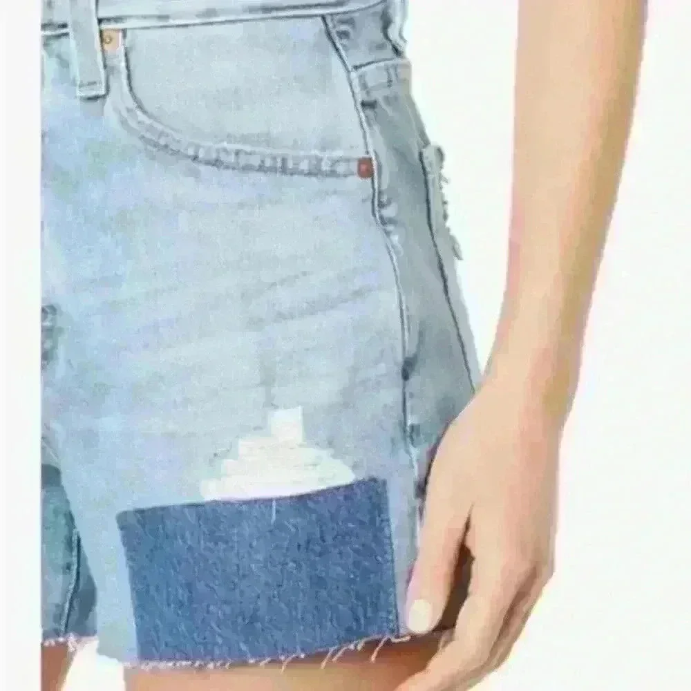 Ag NWT Adriano goldschmied Alexxis high rise Distress cut off shorts 30 Contour - Picture 3 of 4